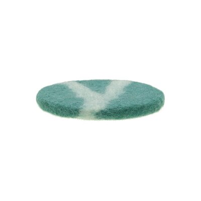 Sjaal met Verhaal Felt Coaster 10 cm Sealife Marble aquablauw (Set of 4)