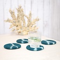 Sjaal met Verhaal Filz-Untersetzer 10 cm Sealife Marble zeegroen (Set of 4)