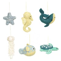 Sjaal met Verhaal Felt Hanger Sealife assorti