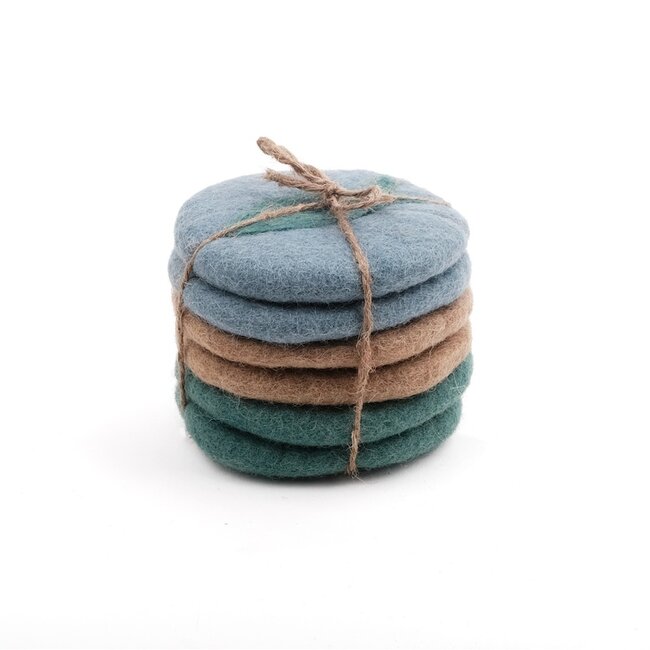Filz-Untersetzer 10 cm Beachlife (Set of 6)