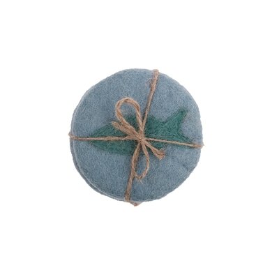 Sjaal met Verhaal Felt Coaster 10 cm Beachlife (Set of 6)