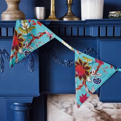 Powell Craft Bunting Exotic Flower teal