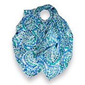 M&K Collection Scarf Tie Dye blue