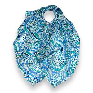 M&K Collection Scarf Tie Dye blue