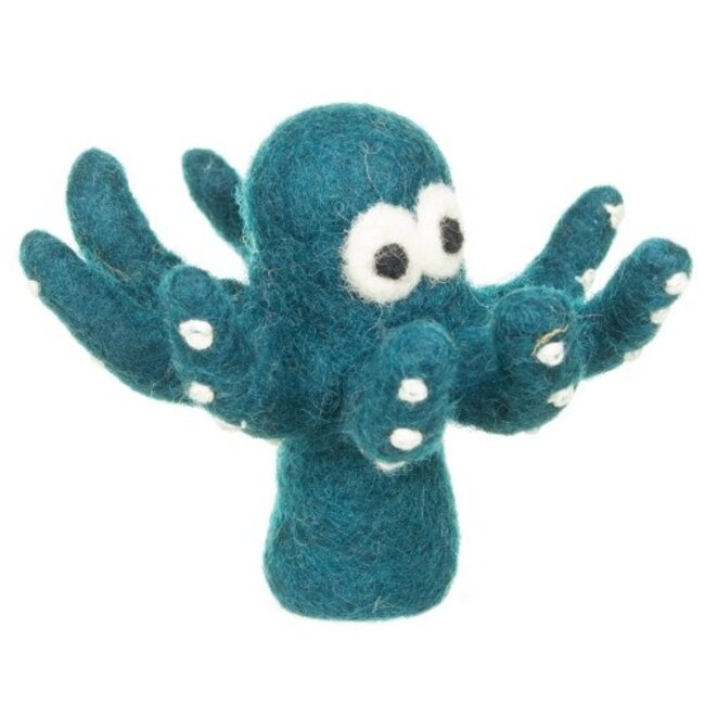 Fingerpuppen Octopus zeegroen