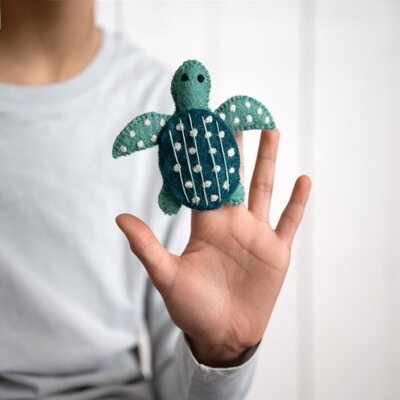 Sjaal met Verhaal Finger Dolls Sealife Turtle