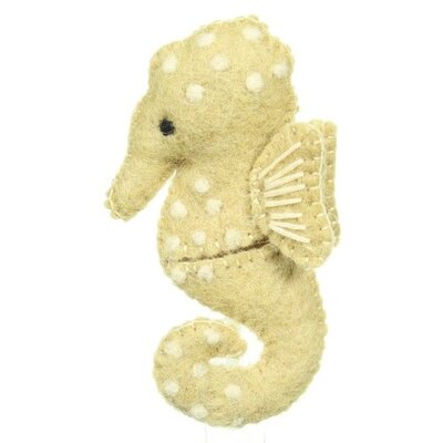 Sjaal met Verhaal Finger Dolls Sealife Seahorse beige