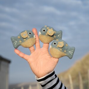 Sjaal met Verhaal Fingerpuppen Sealife Blowfish