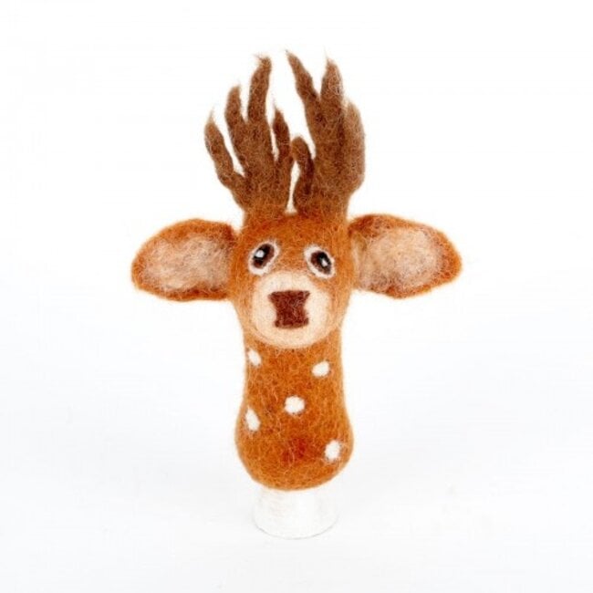 Fingerpuppen Hert bruin