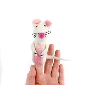 Sjaal met Verhaal Finger Dolls Muis met Roze Buik