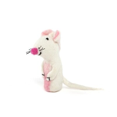 Sjaal met Verhaal Finger Dolls Muis met Roze Buik