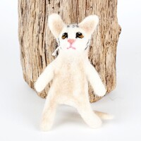 Sjaal met Verhaal Finger Dolls Kat wit