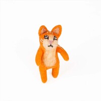 Sjaal met Verhaal Finger Dolls Kat oranje