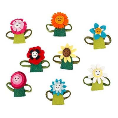 Sjaal met Verhaal Finger Dolls Bloem Set of 8 assorti