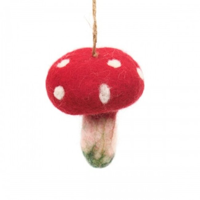 Filzhänger Paddenstoel rood