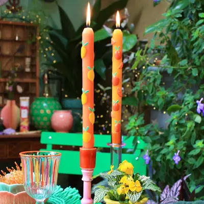 Talking Tables Dinner Candles 3D Citrus
