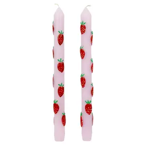 Talking Tables Dinner Candles 3D Strawberry