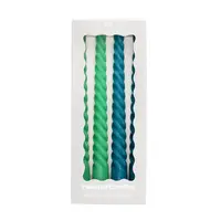 Rex London Candles Twisted blue/green (Set of 4)