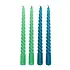 Rex London Candles Twisted blue/green (Set of 4)