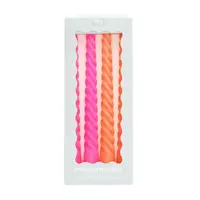 Rex London Candles Twisted bright pink (Set of 4)