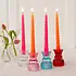 Rex London Candles Twisted bright pink (Set of 4)