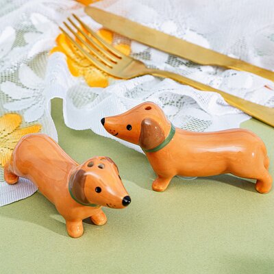 Sass & Belle Salt and Pepper Sausage Dog Set of 2