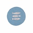 Sjaal met Verhaal Filz-Untersetzer 20 cm 3 Vissen lichtblauw