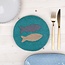 Filz-Untersetzer 20 cm Beachlife 2 Vissen aquablauw