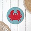 Filz-Untersetzer 20 cm Krab