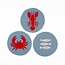 Felt Coaster 20 cm Krab
