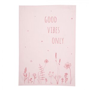 Clayre & Eef Tea towel Good Vibes