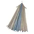 M&K Collection Scarve Intricate Two tone Tassel blue/beige