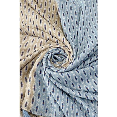 M&K Collection Schal Intricate Two tone Tassel blue/beige