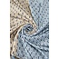 Scarve Intricate Two tone Tassel blue/beige