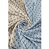M&K Collection Scarve Intricate Two tone Tassel blue/beige