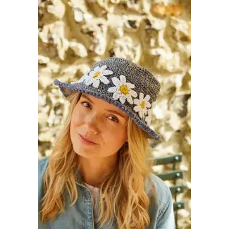 Pachamama Hemp/Cotton Hat Daisy Chain denim