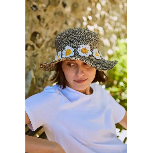 Hemp/Cotton Hat Daisy Chain denim