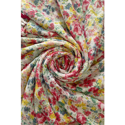 M&K Collection Schal Cute Ditsy Floral red/white