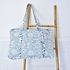 Powell Craft Canvas Tote Bag with Zip Blue Floral