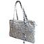Canvas Tote Bag with Zip Blue Floral