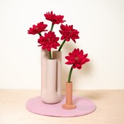 Sjaal met Verhaal Felt Flower Gerbera red