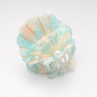 Red Cuckoo Hair Claw Shell aqua