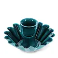 Rex London Candleholder Cupped Flower Enamel blue