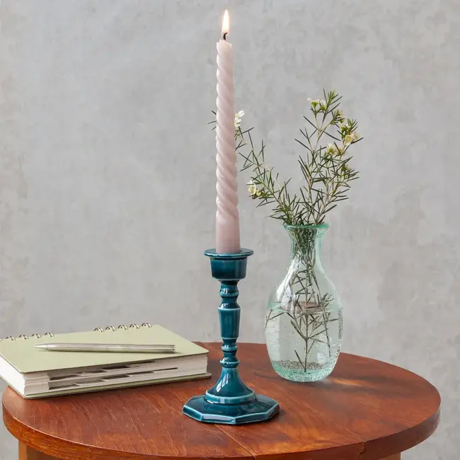 Candlestick Enamel 13 cm blue