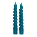 Rex London Candles Twisted dark blue (Set of 2)