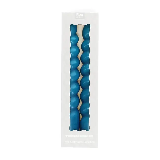 Kerzen Twisted dark blue (Set of 2)
