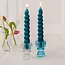Candles Twisted dark blue (Set of 2)