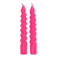 Rex London Candles Twisted bright pink (Set of 2)