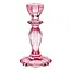 Candleholder Glass Boho pink