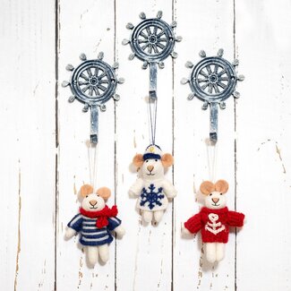 Sjaal met Verhaal Felt Hanger Nautisch assorti